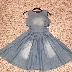 French Connection Denim Cutout Dress